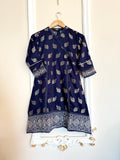 Kids Stitched 2pc KK-003 (Navy Blue)