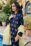Jacquard Shirt, Raw silk trouser with embroidered dupatta Unstitched 3PC USA 1009