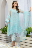 Dyed Embroidered Chiffon 3 Piece Suit Mf-006