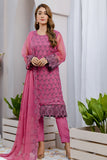 Dyed Embroidered Chiffon 3 Piece Suit Mf-007