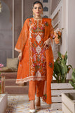 Dyed Embroidered Chiffon 3 Piece Suit Mf-008