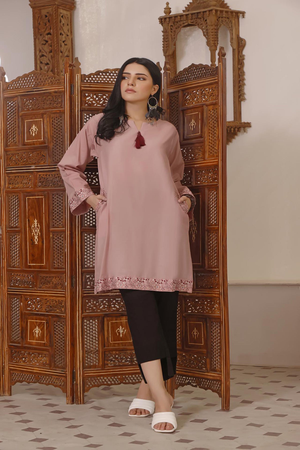 Ready to Wear Embroidered front with Pockets Kurti ADK-22010