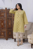Embroidered Cotton Ready to Wear Kurti Green