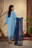 Embroidered Lawn Shirt & cotton trousers Suit Baby Blue Color - ADDEE NAIMAL AFSHAN-E-JAHAN